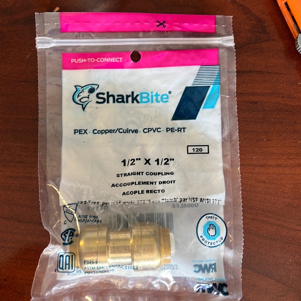 NWT 1- 1/2 X 1/2 straight straight coupling